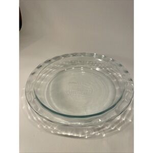 Pyrex USA #C209 9.5 Inch Blue Glass Pie Plate